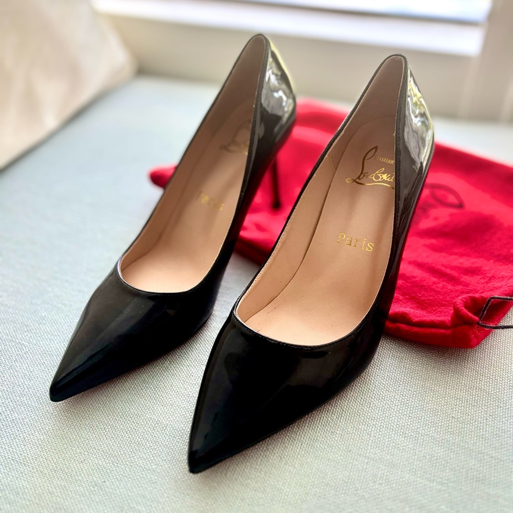 Christian Louboutin Black Patent Leather Pumps